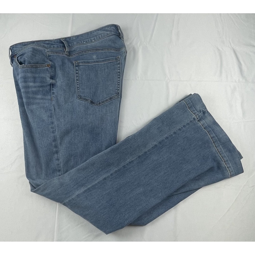 LANE BRYANT JEANS WOMENS 18L FLEX MAGIC WAISTBAND MID RISE STRETCH DENIM LIGHT W